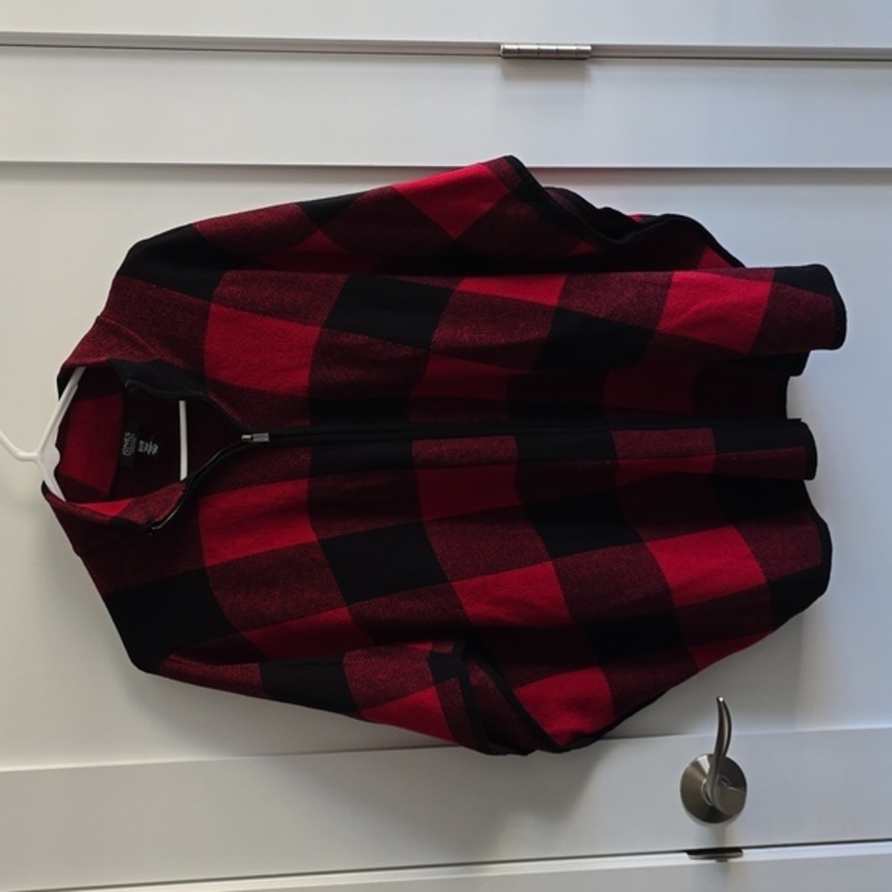 Jones New York Bat Wing Buffalo Plaid Poncho| Size L/XL | Wool